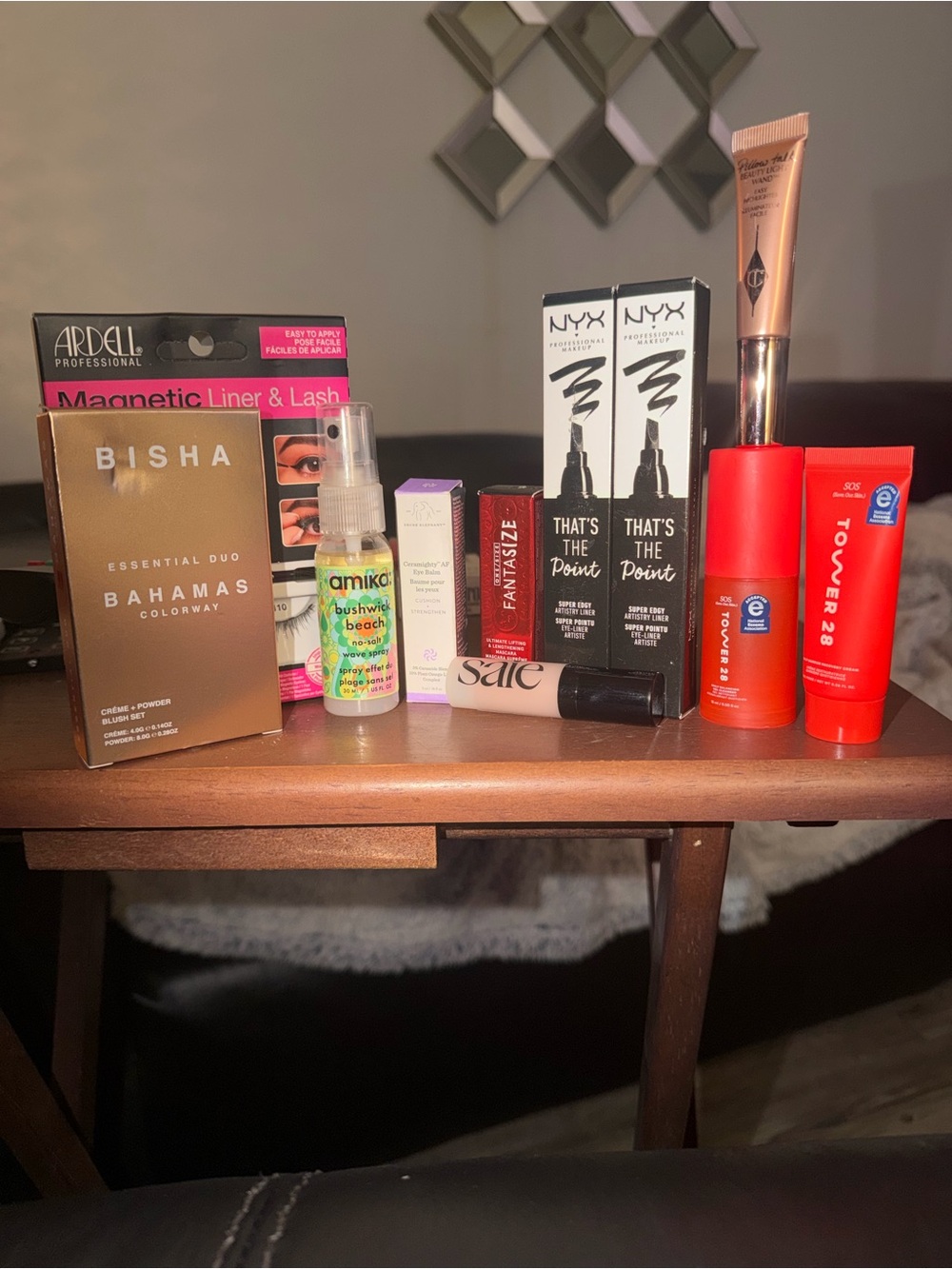 Mixed Makeup  NYX, Bisha, Tower 28, charlotte tilbury, Amika, mally makeup case
